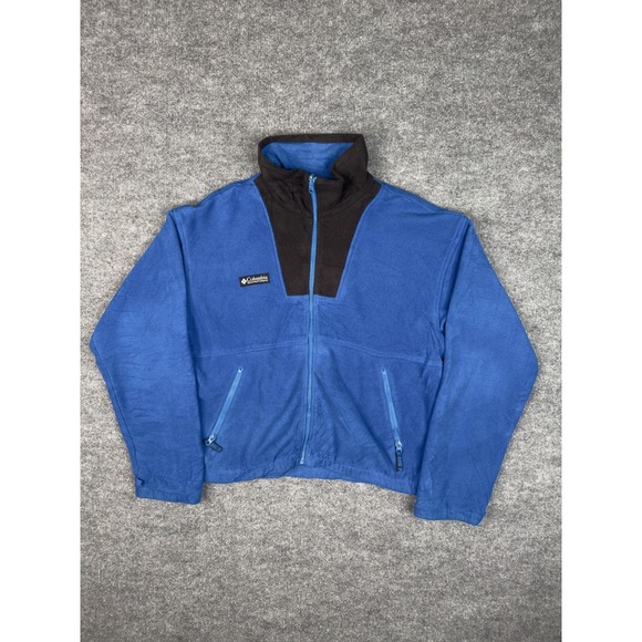 Columbia Other - Columbia Blue Fleece Zip Jacket Youth 18/20 Vintage Outdoor Full Zip Warm